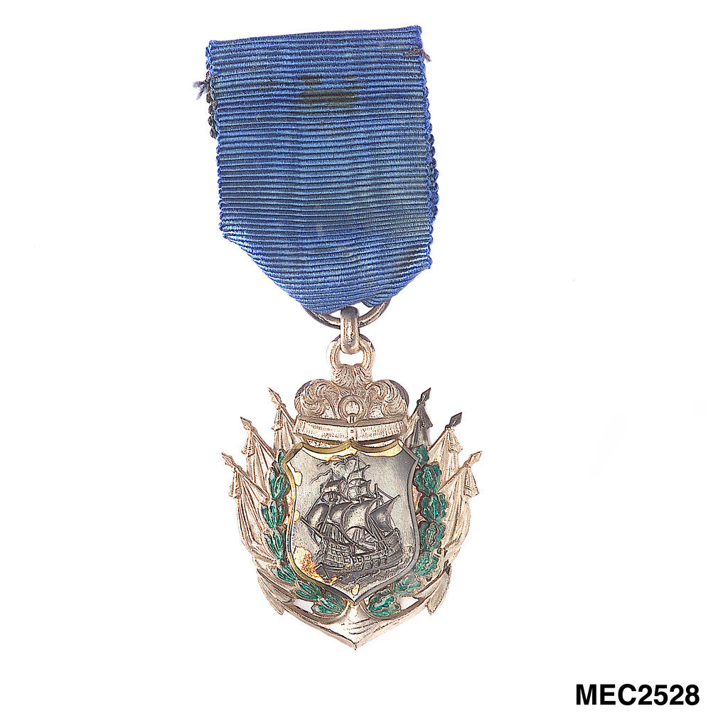 Detail of Badge commemorating the action off Iquique, 1879; reverse by unknown