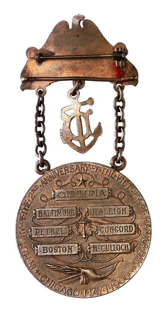 Detail of Medal commemorating the Battle of Manila Bay - 2nd anniversary; reverse by unknown