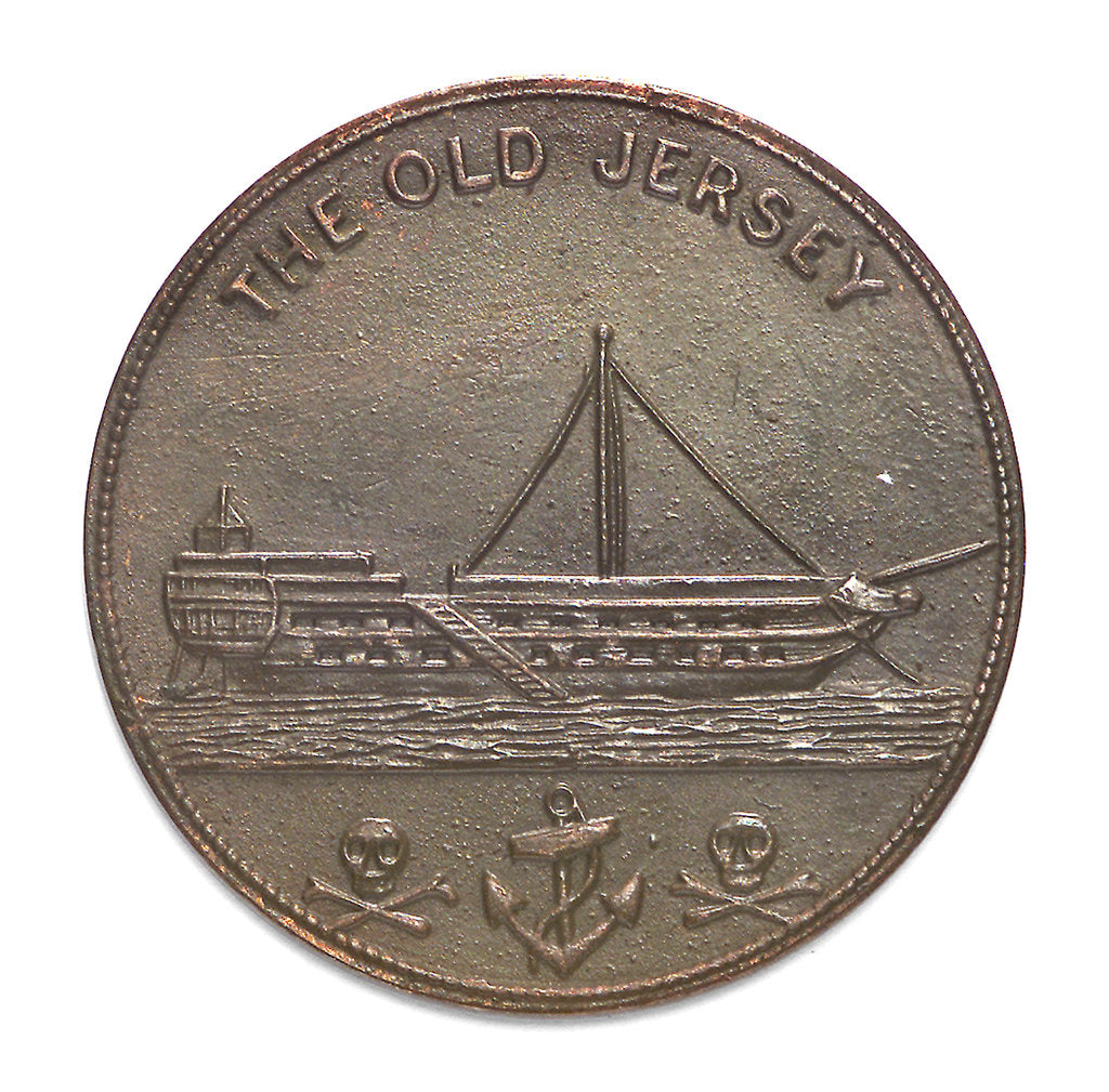 Detail of Token commemorating HMS 'Jersey'; obverse by unknown