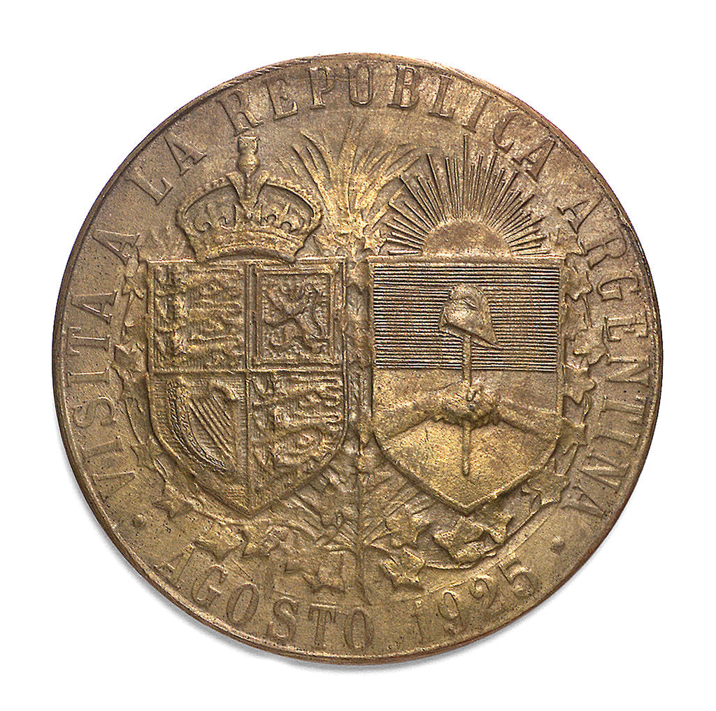 Detail of Medal commemorating the visit of  the Prince of Wales to Argentina, 1925; reverse by J.M. Lubary