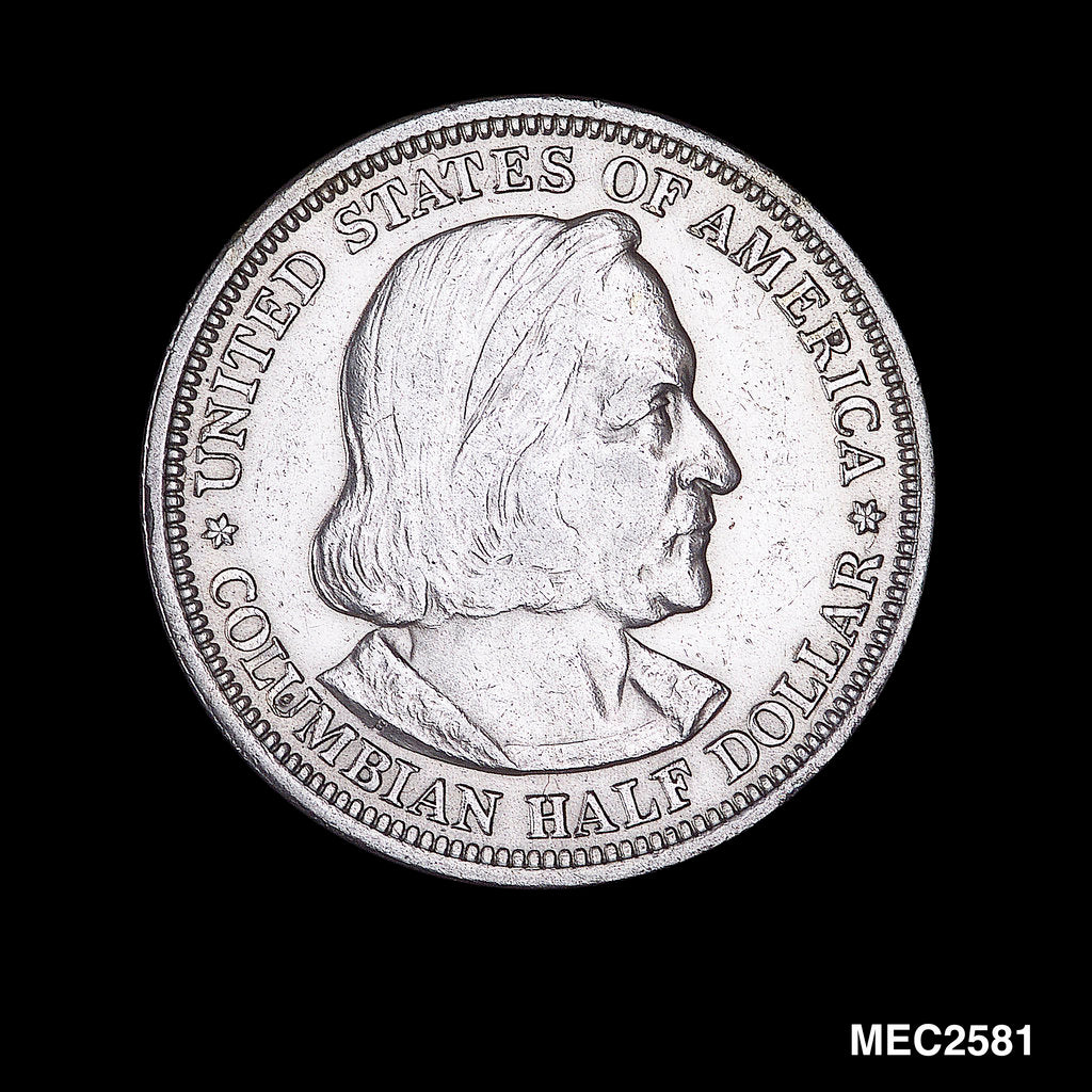 Detail of Coin commemorating Christopher Columbus (1451-1506) and the discovery of America by unknown