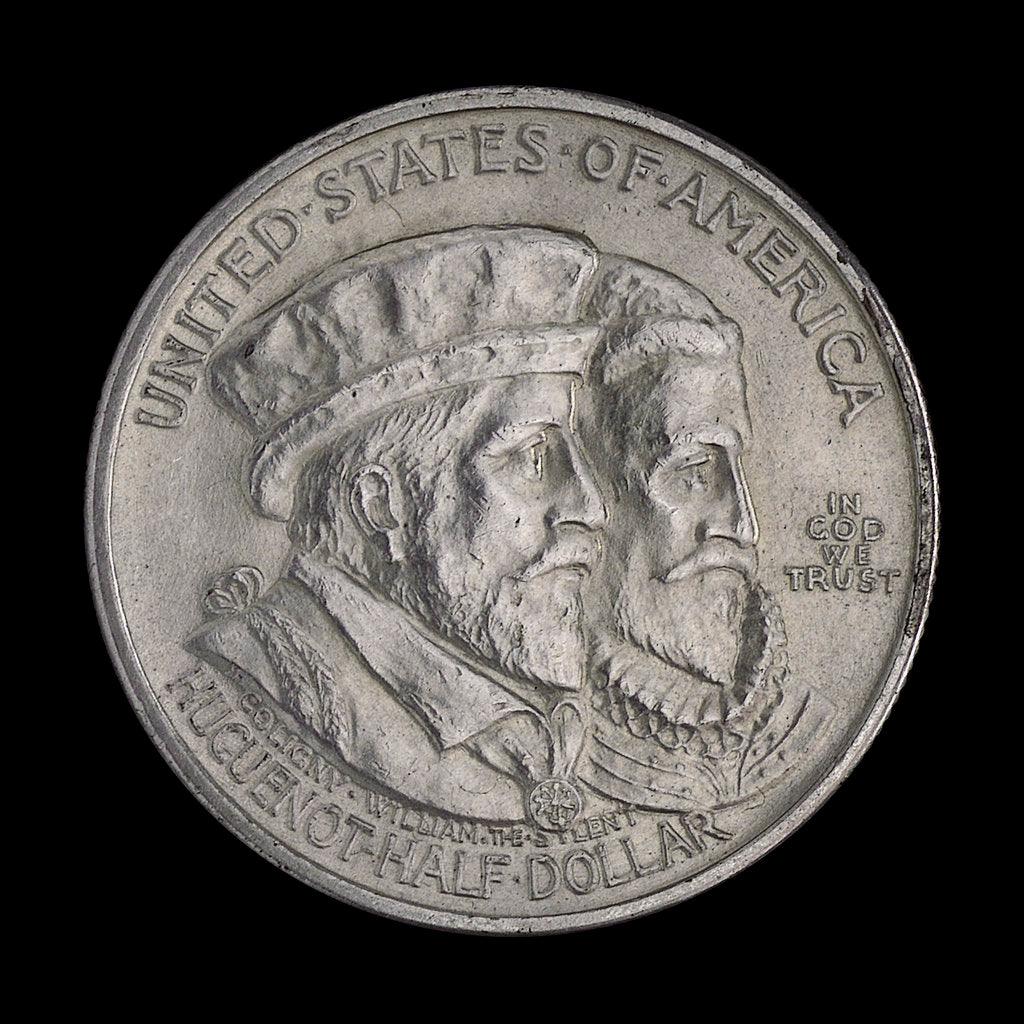 Detail of Coin commemorating the Huguenot-Walloon Tercentenary, 1924; obverse by unknown
