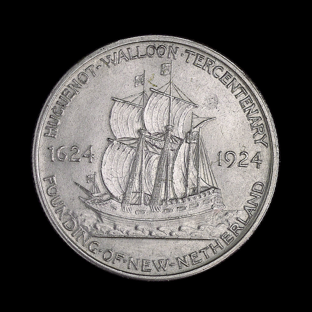Detail of Coin commemorating the Huguenot-Walloon Tercentenary, 1924; reverse by unknown