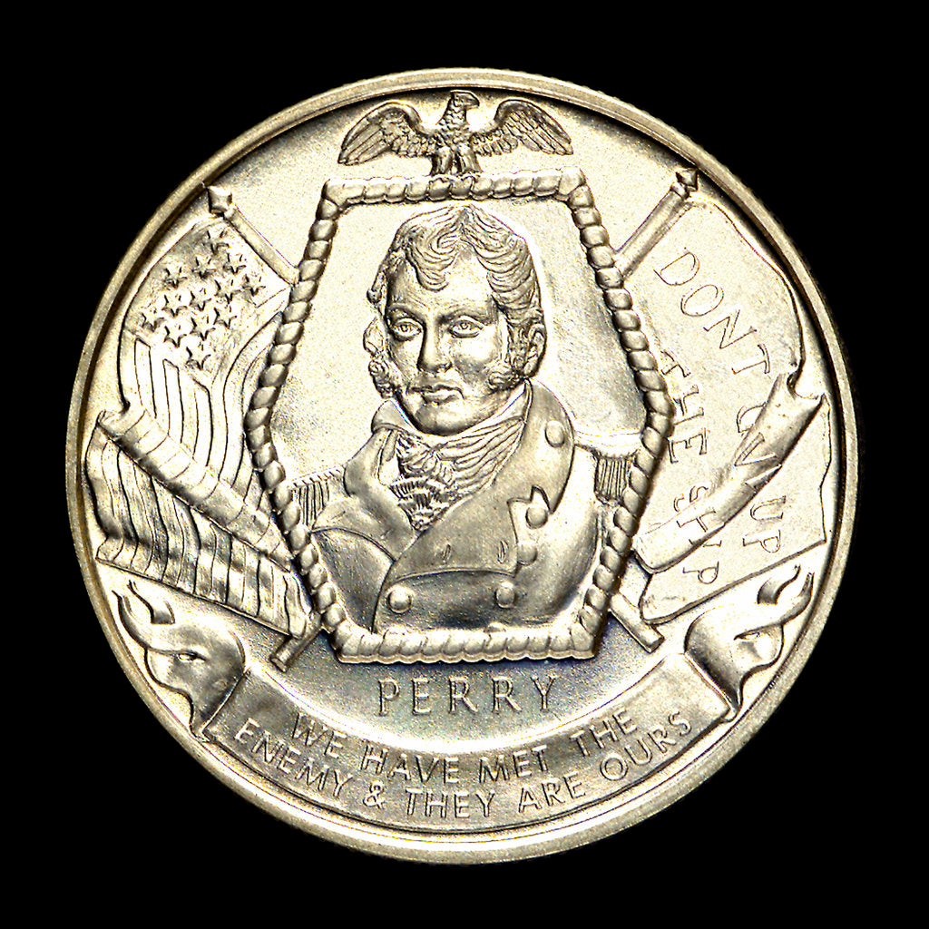 Detail of Medal commemorating the 150th anniversary of the battle of Lake Erie, 1963; obverse by Heraldic Art