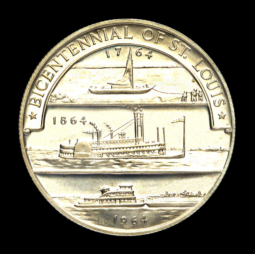 Detail of Medal commemorating the bicentennial of St Louis, 1964; reverse by Heraldic Art