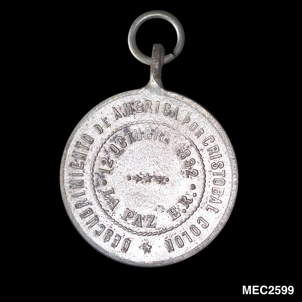 Detail of Token commemorating the 400th anniversary of the discovery of America, 1892 by unknown