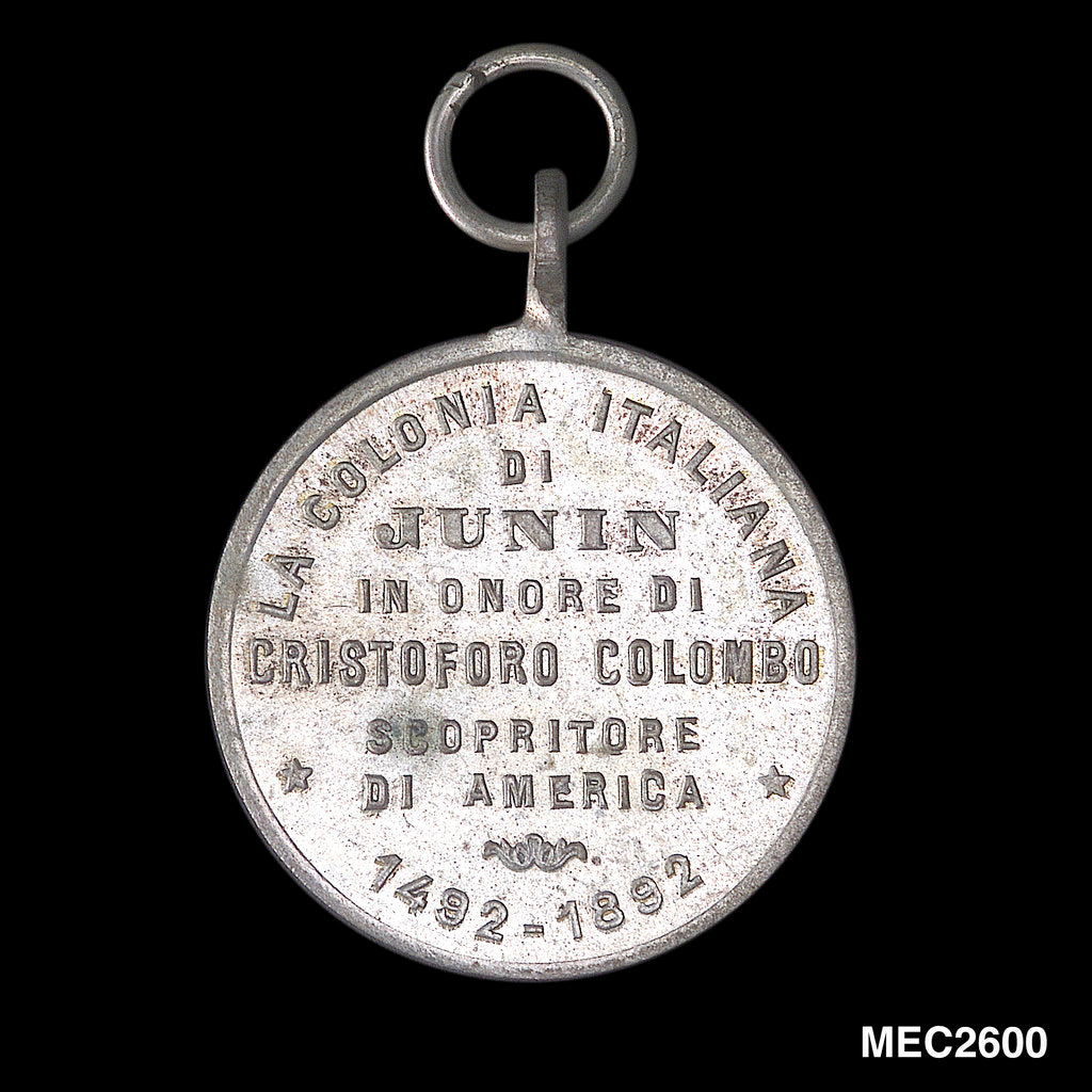 Detail of Medal commemorating the 400th anniversary of the discovery of America, 1892 by unknown