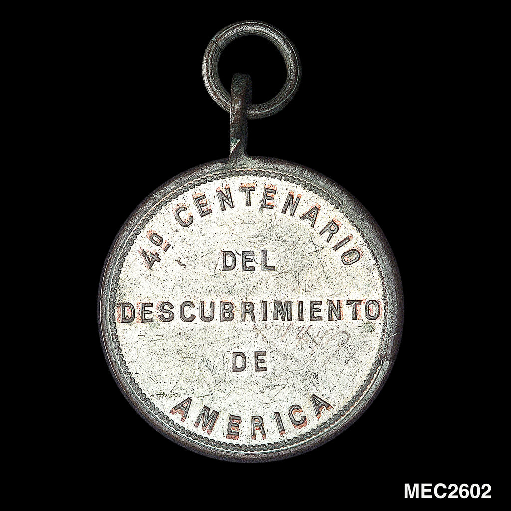 Detail of Token commemorating the 400th anniversary of the discovery of America, 1892 by unknown