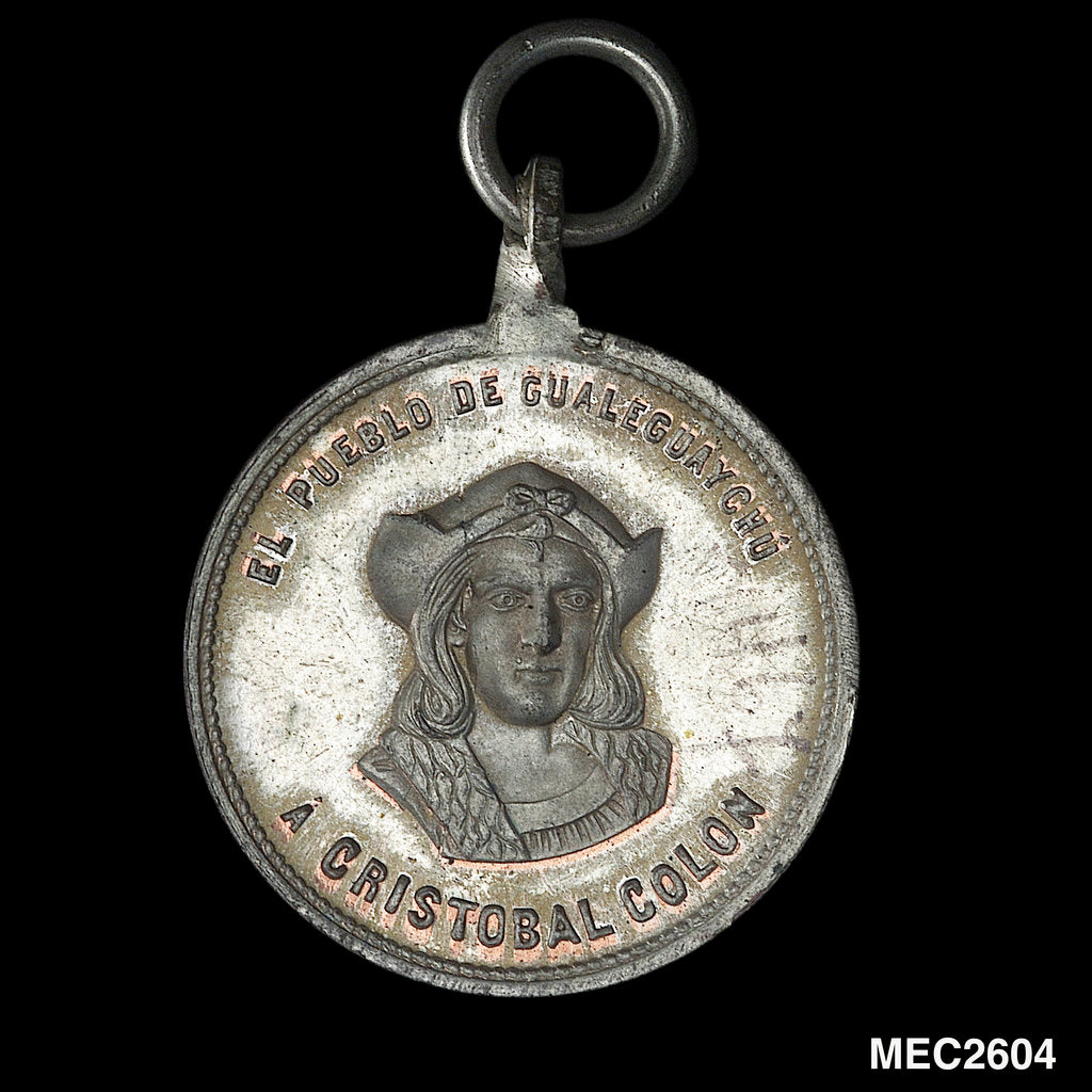 Detail of Token commemorating the 400th anniversary of the discovery of America, 1892 by unknown