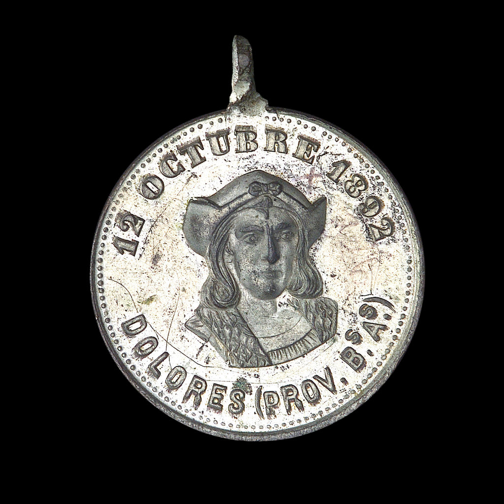 Detail of Token commemorating the 400th anniversary of the discovery of America, 1892 by unknown