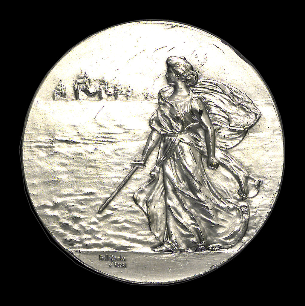 Detail of Medal commemorating the reconquest of Argentina, 1807; obverse by Rossi Bellagamba