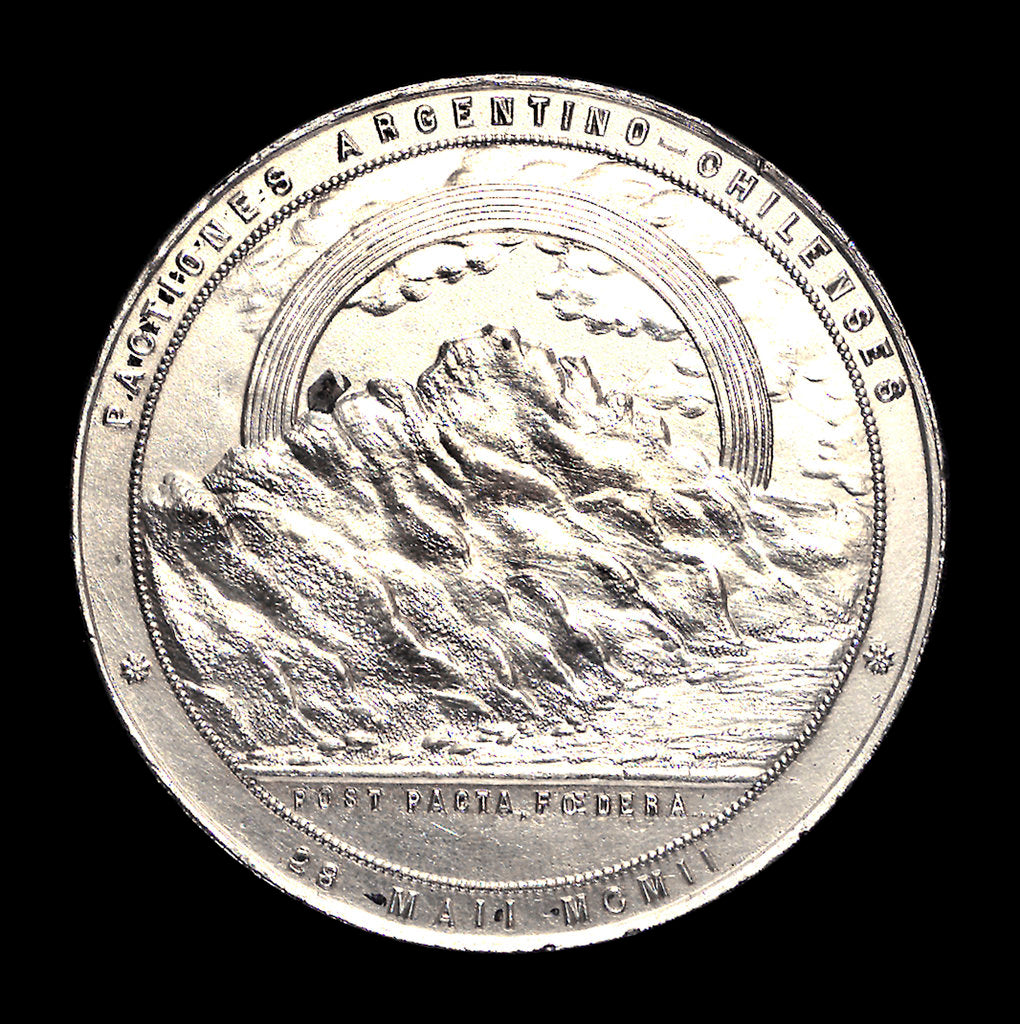 Detail of Medal commemorating peace between Chile and Argentina, 1911; reverse by unknown