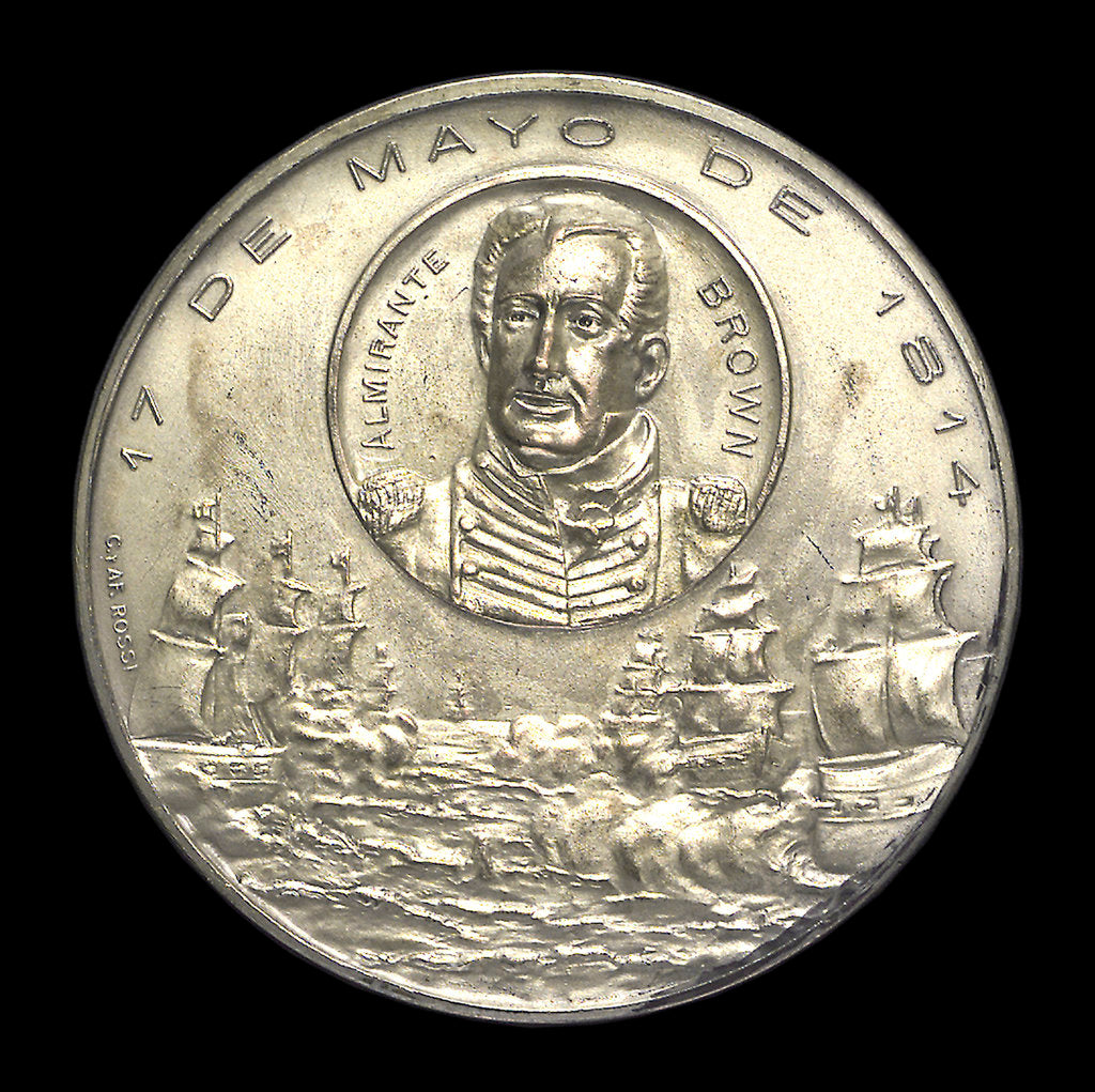 Detail of Medal commemorating the centenary of the capture of Montevideo, 1914; obverse by C. Rossi