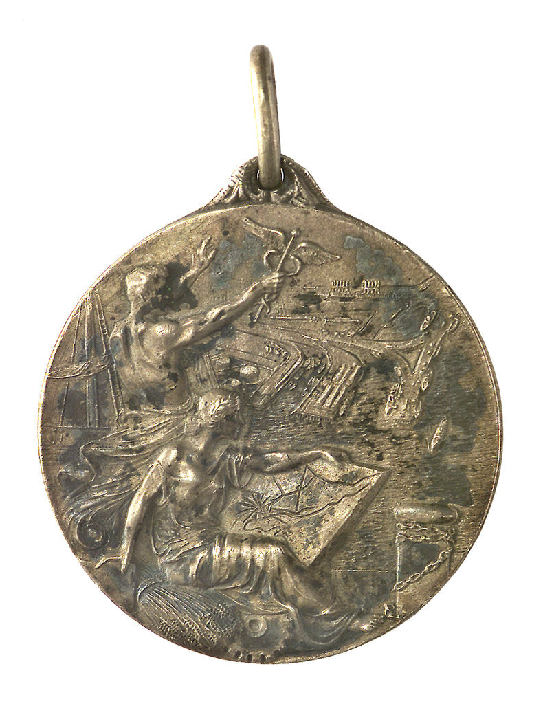 Detail of Medal commemorating Bahia Blanca centenary, 1928; obverse by unknown