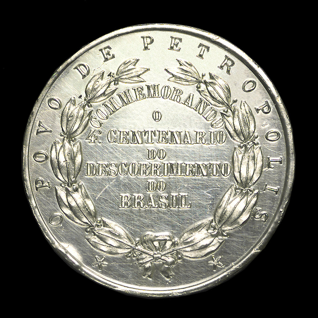 Detail of Medal commemorating the fourth centenary of the discovery of Brazil, 1900; reverse by unknown