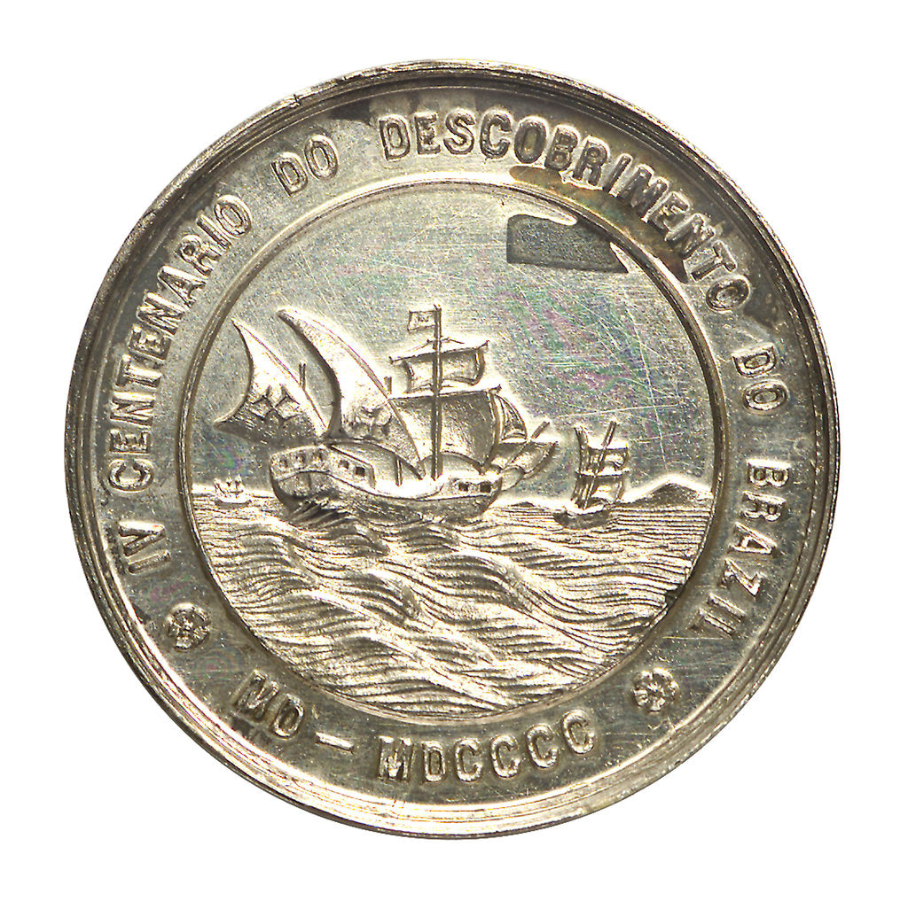 Detail of Medal commemorating the fourth centenary of the discovery of Brazil, 1900; obverse by unknown