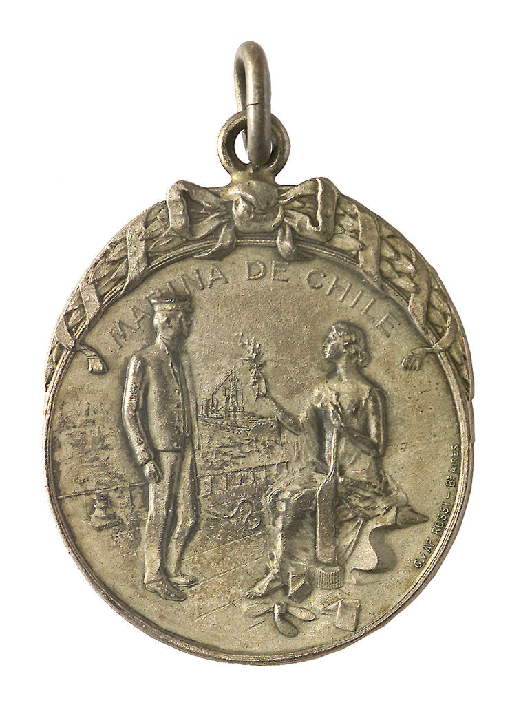 Detail of Badge of the School of Engineers, Chile; obverse by C. Rossi