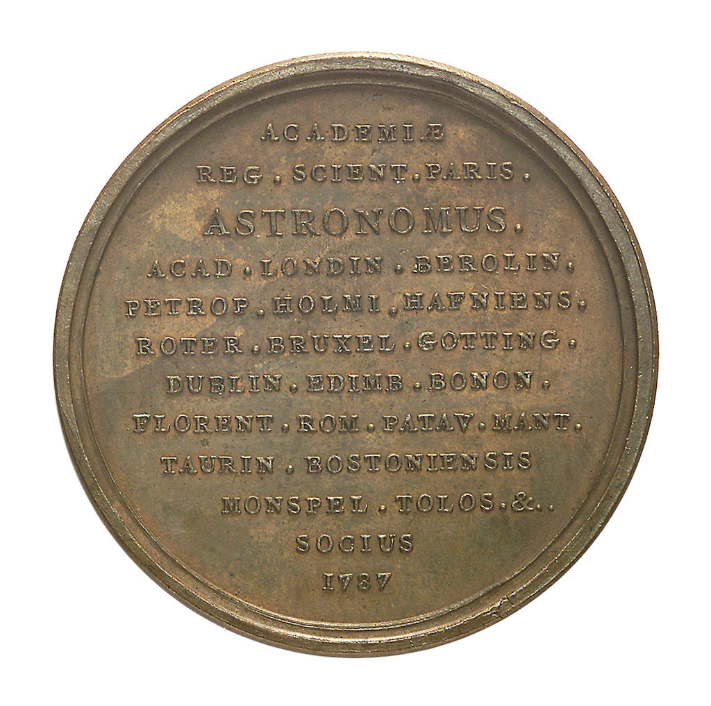 Detail of Medal commemorating Joseph Jerome François Lalande (1732-1837) by N.M. Gatteaux