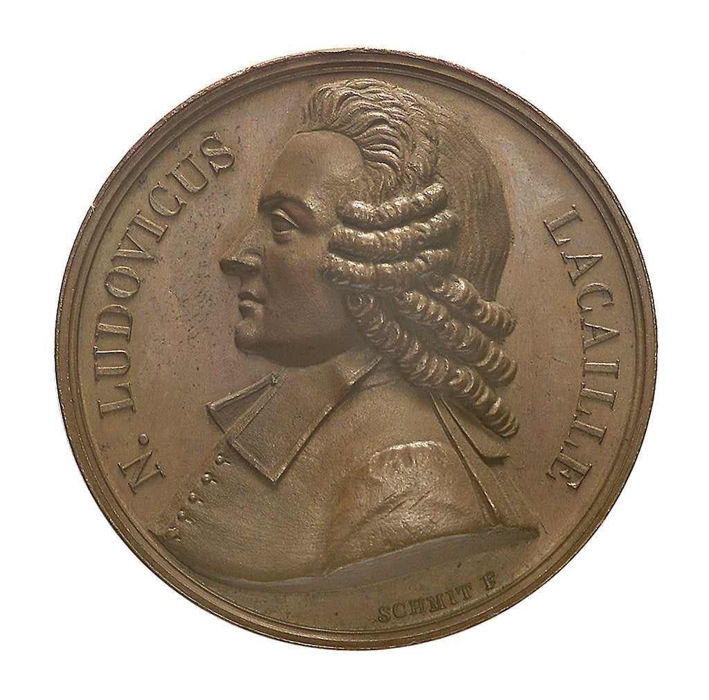 Detail of Commemorative medal depicting Nicholas Louis de la Caille (1714-62); obverse by I. Schmidt