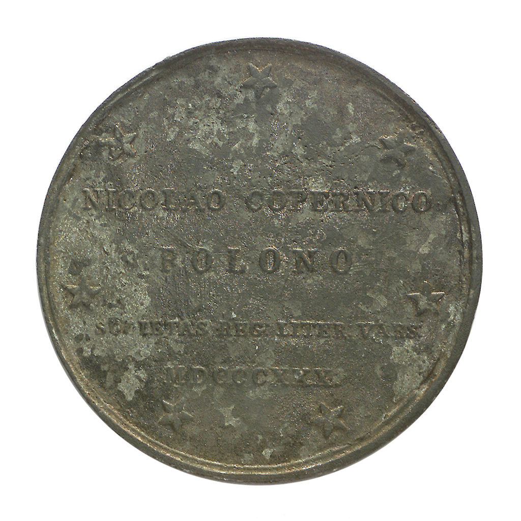 Detail of Commemorative medal depicting Nicholas Copernicus (1473-1543); reverse by A. Oleszczynski