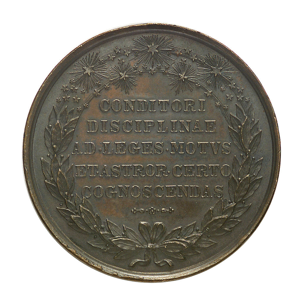 Detail of Commemorative medal depicting Galilaeo Galilei (1564-1642); reverse by N. Cerbara