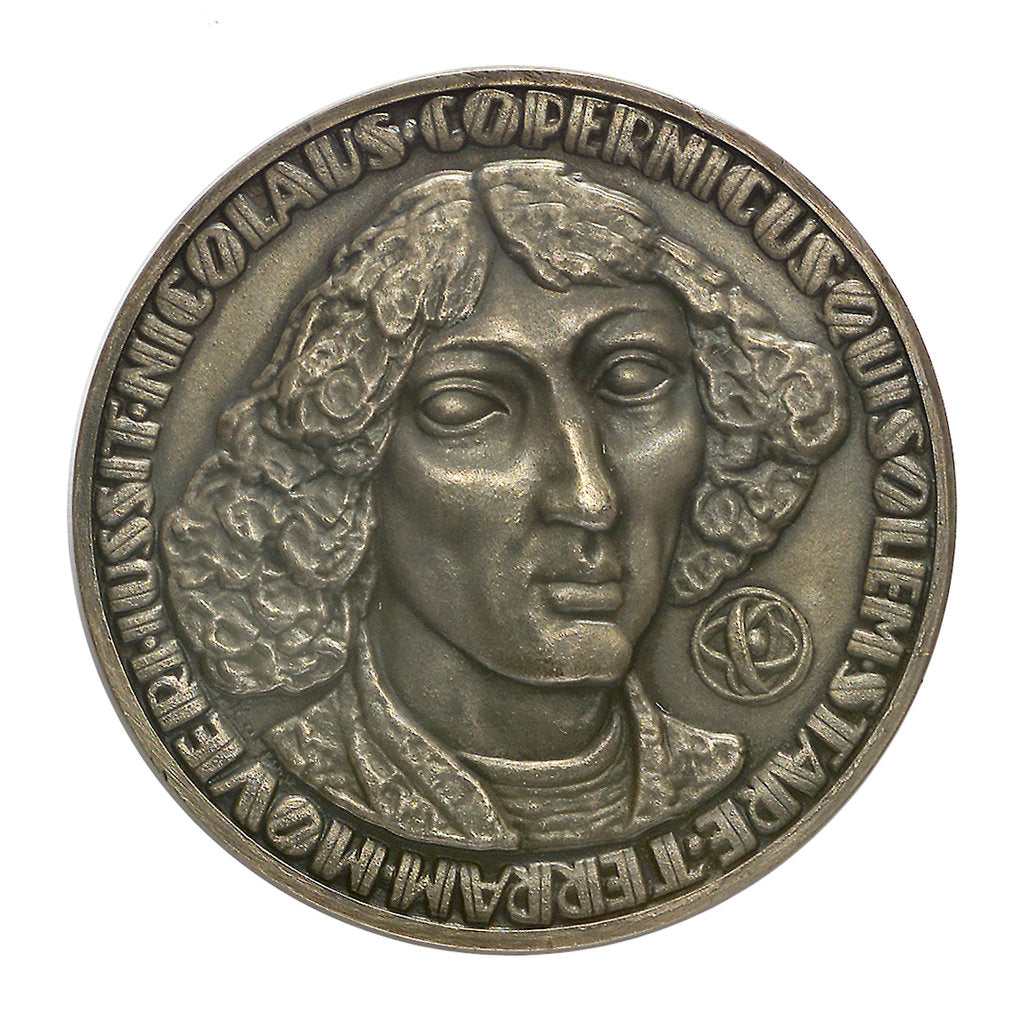 Detail of Commemorative medal depicting Nicholas Copernicus (1473-1543); obverse by F. Kalfas
