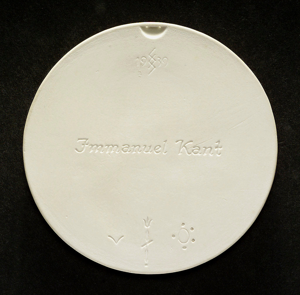 Detail of Commemorative medal depicting Immanuel Kant (1724-1804); reverse by S. Schutz