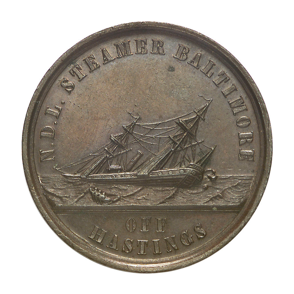 Detail of Medal commemorating the N.D.L. Steamer 'Baltimore'; obverse by unknown