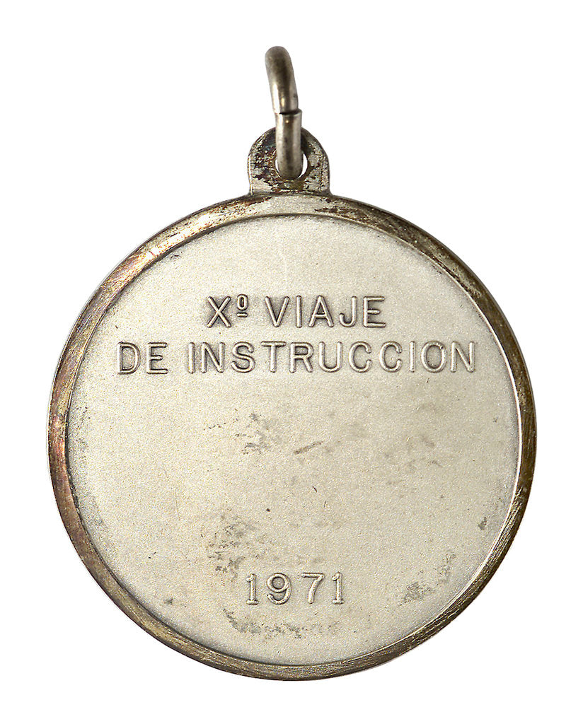 Detail of Medal commemorating the Argentinian Training Cruiser 'La Argentina' 10th voyage, 1971; reverse by unknown