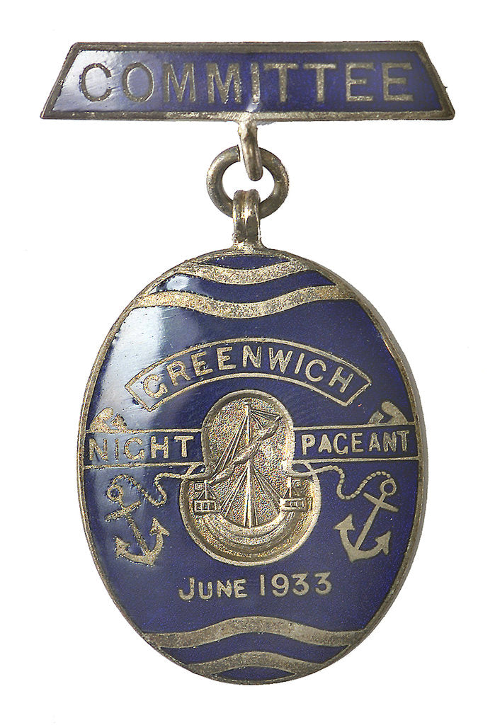 Detail of Badge of the Greenwich Pageant, 1933; obverse by Fattorini & Son Ltd.