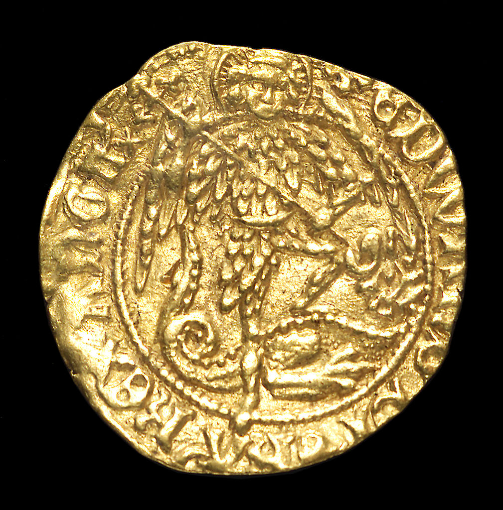 Detail of Coin - half-angel; obverse by unknown
