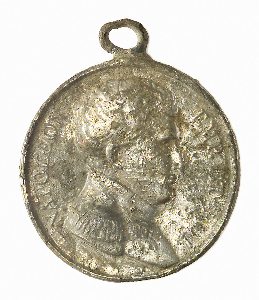 Detail of Medal commemorating the surrender of the Emperor Napoleon I, 1815; obverse by J. Mudie