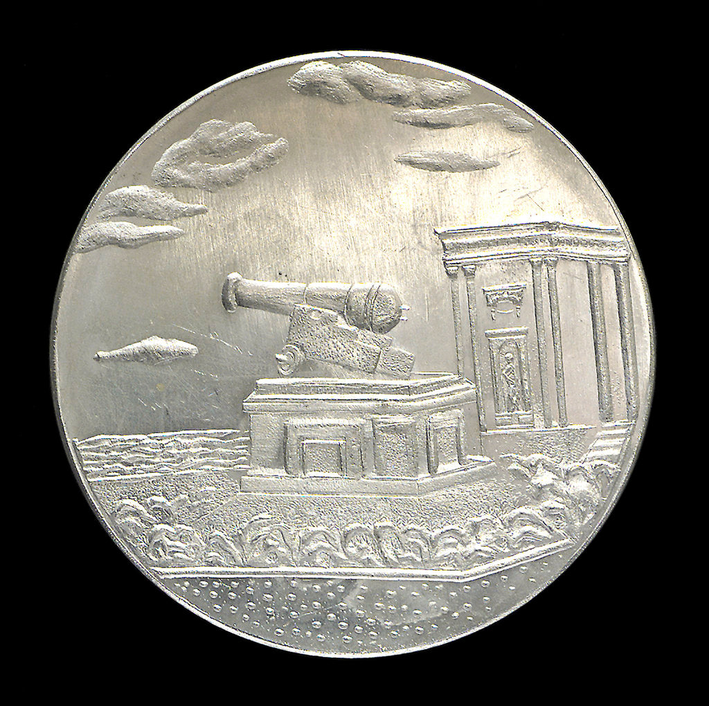 Detail of Medal commemorating the capture of HMS 'Tiger' at Odessa, 1854; obverse by unknown