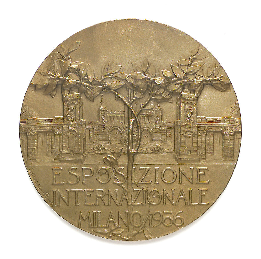 Detail of Medal commemorating the Milan International Exhibition, 1906; reverse by S. Johnson
