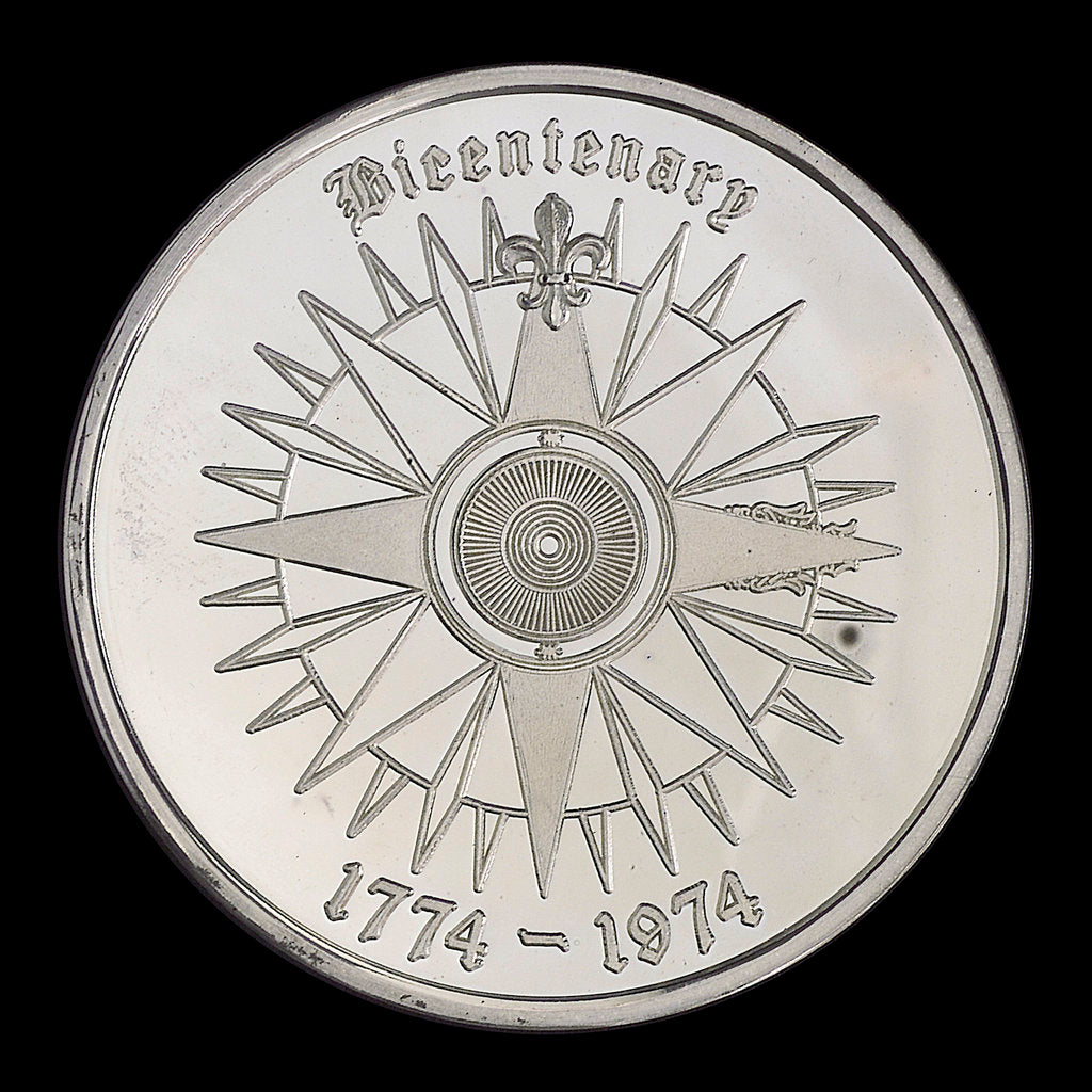 Detail of Medal commemorating Captain Matthew Flinders (1774-1814), bicentenary, 1974; reverse by Lincolnshire & South Humberside Arts