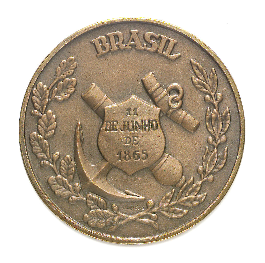 Detail of Medal commemorating the centenary of the Battle of Riachuelo, 1965; reverse by unknown