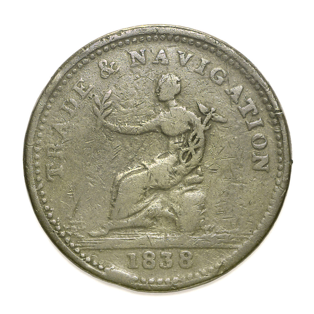Detail of Token commemorating Trade and Navigation; reverse by unknown