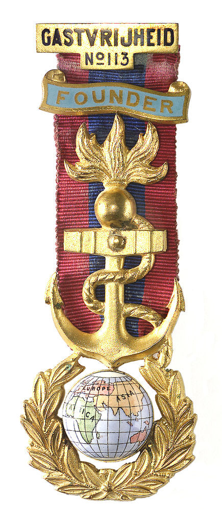 Detail of Masonic medal; obverse by H.G. Groneen