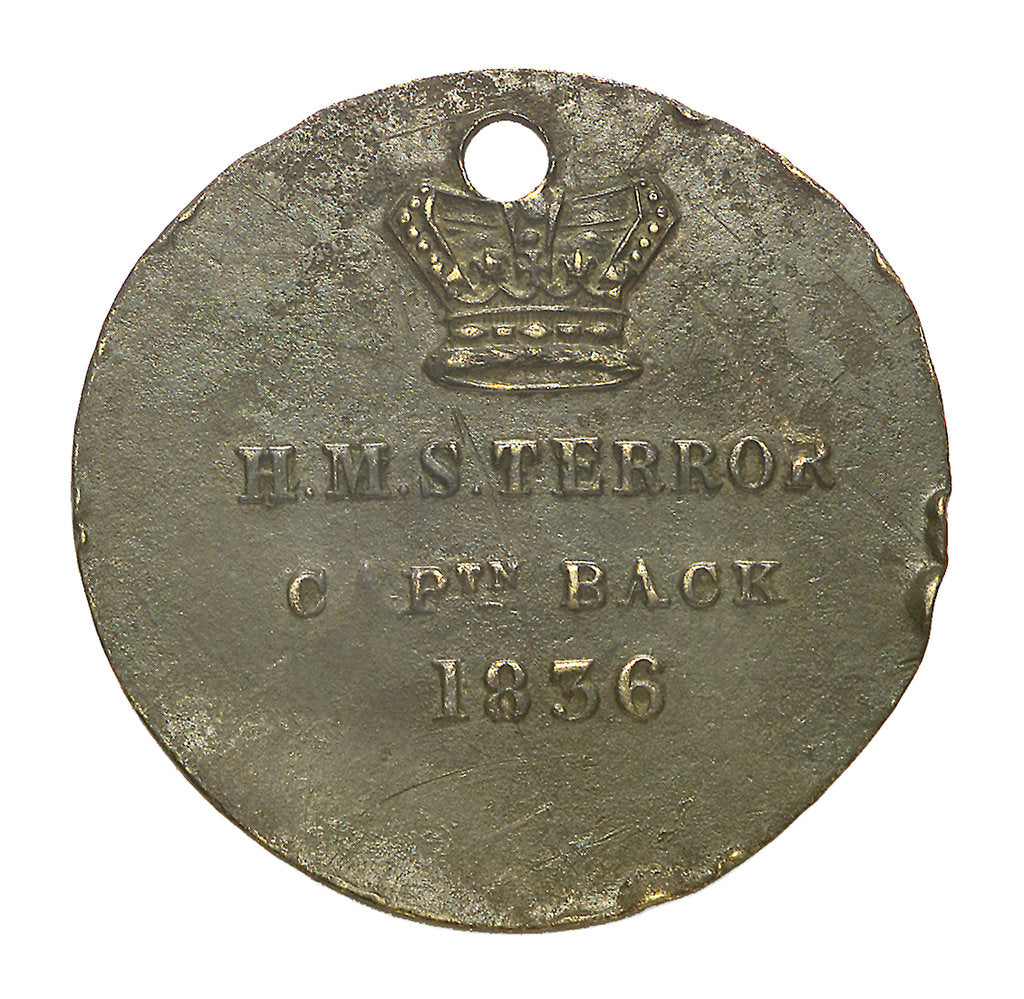 Detail of Medal commemorating the voyage of HMS 'Terror' 1836-7; obverse by unknown
