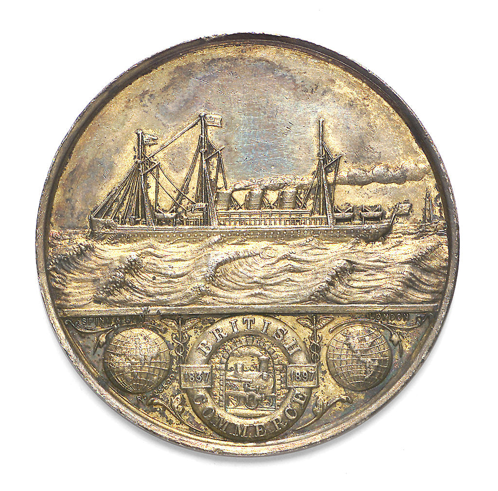 Detail of Medal commemorating Queen Victoria's Diamond Jubilee and British Commerce; reverse by Spink & Son Ltd.