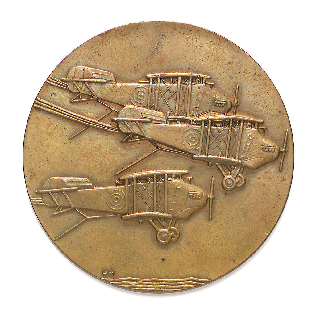 Detail of Medal commemorating the death of Lieutenant Henry Leigh Carslake, 1926; obverse by P. Metcalfe