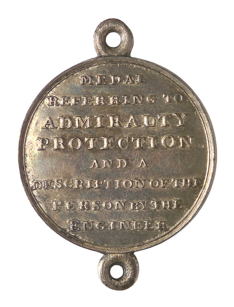 Detail of Admiralty protection medal; reverse by unknown