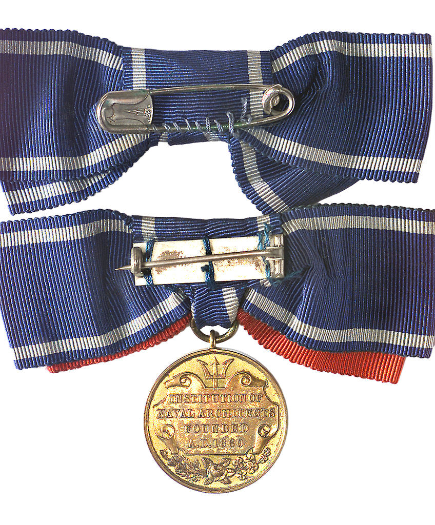 Detail of Badge commemorating the Congress of Naval Architects & Marine Engineers 1897; reverse by A. Wyon