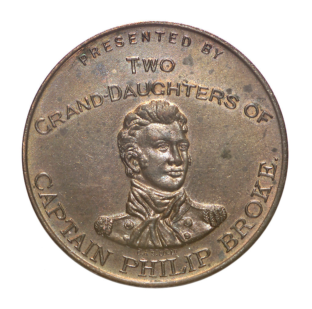Detail of Medal commemorating the centenary of the Shannon and Chesapeake action, 1913; obverse by unknown