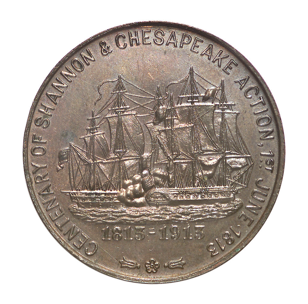 Detail of Medal commemorating the centenary of the Shannon and Chesapeake action, 1913; reverse by unknown