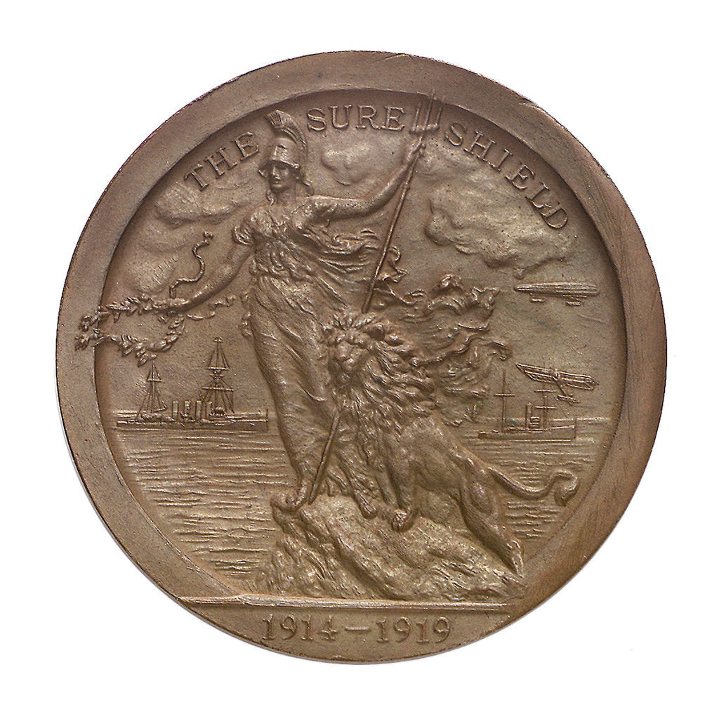 Detail of Medal of  the Sea Services Commemoration, 1919; obverse by Heming & Co.