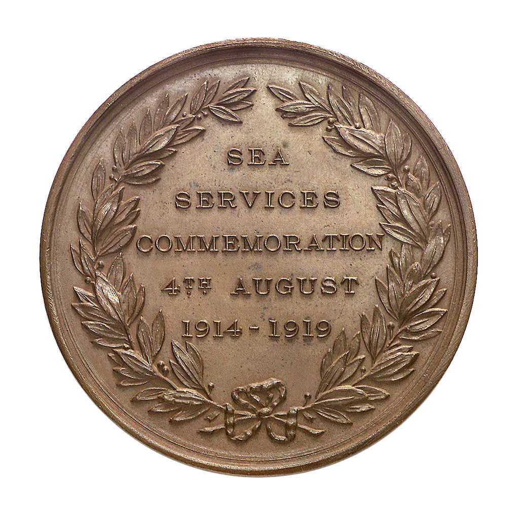 Detail of Medal of  the Sea Services Commemoration, 1919; reverse by Heming & Co.