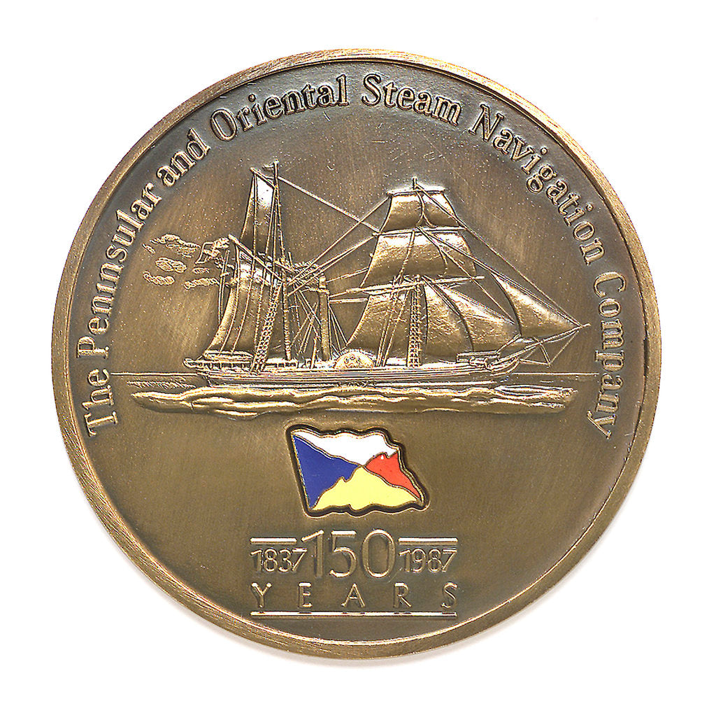 Detail of Medal commemorating the P&O Steam Navigation Company - 150th anniversary, 1987; obverse by unknown