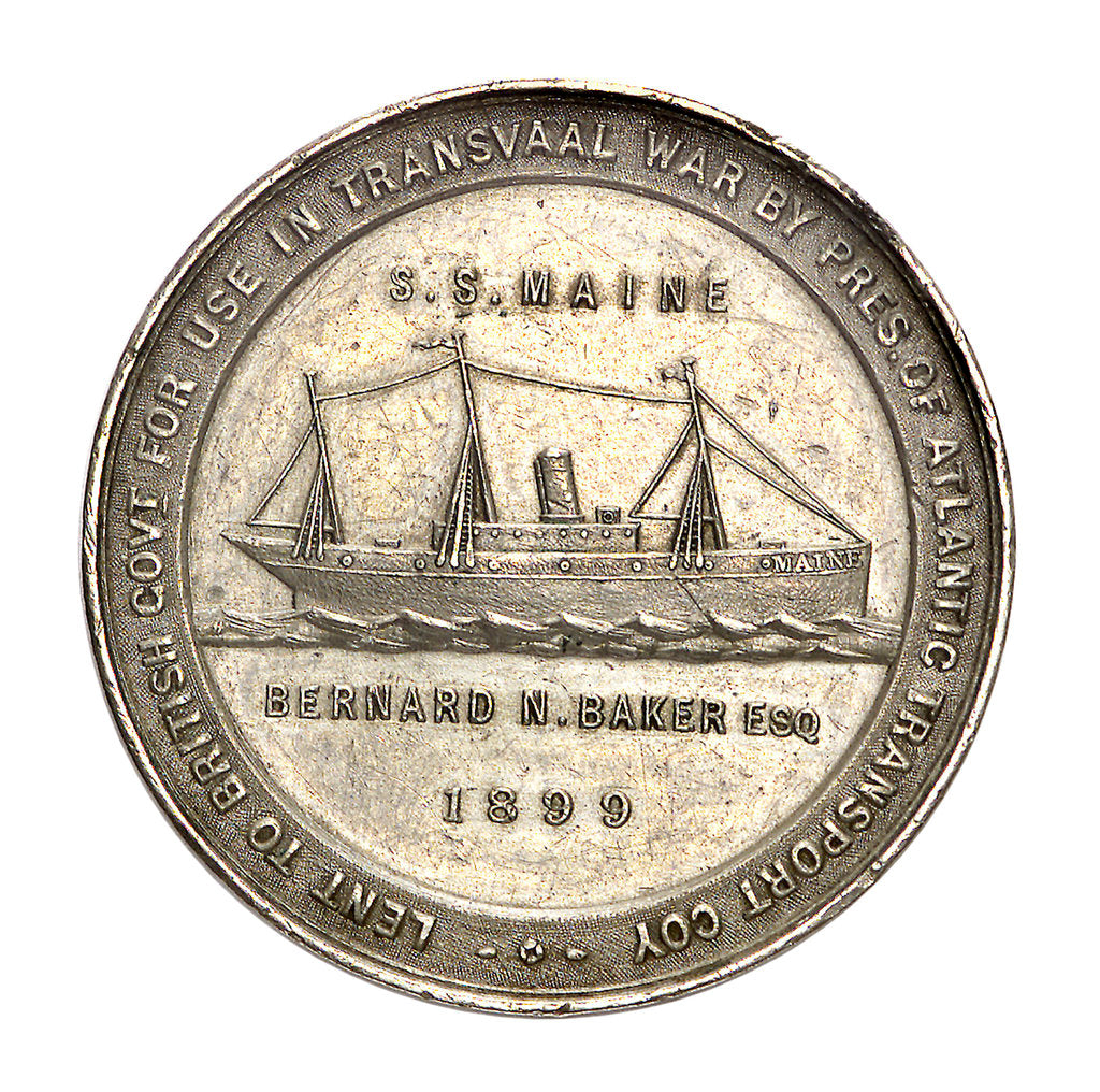 Detail of Medal commemorating the hospital ship, SS 'Maine'; obverse by unknown