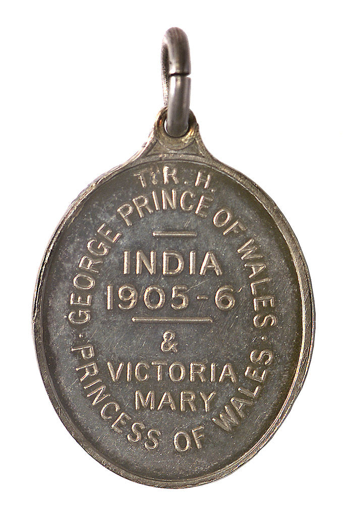 Detail of Medal commemorating the visit of the Prince and Princess of Wales to India, 1905-1906; reverse by Elkington & Co. Ltd.